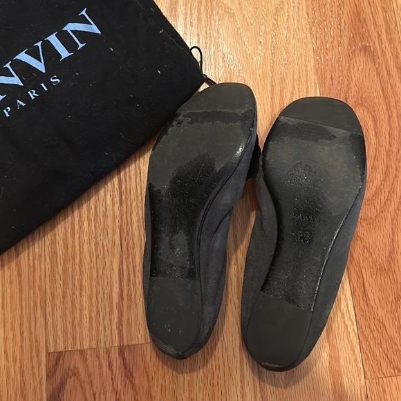 Lanvin grey suede ballet flats with velvet bow - size 36 - Picture 4 of 5